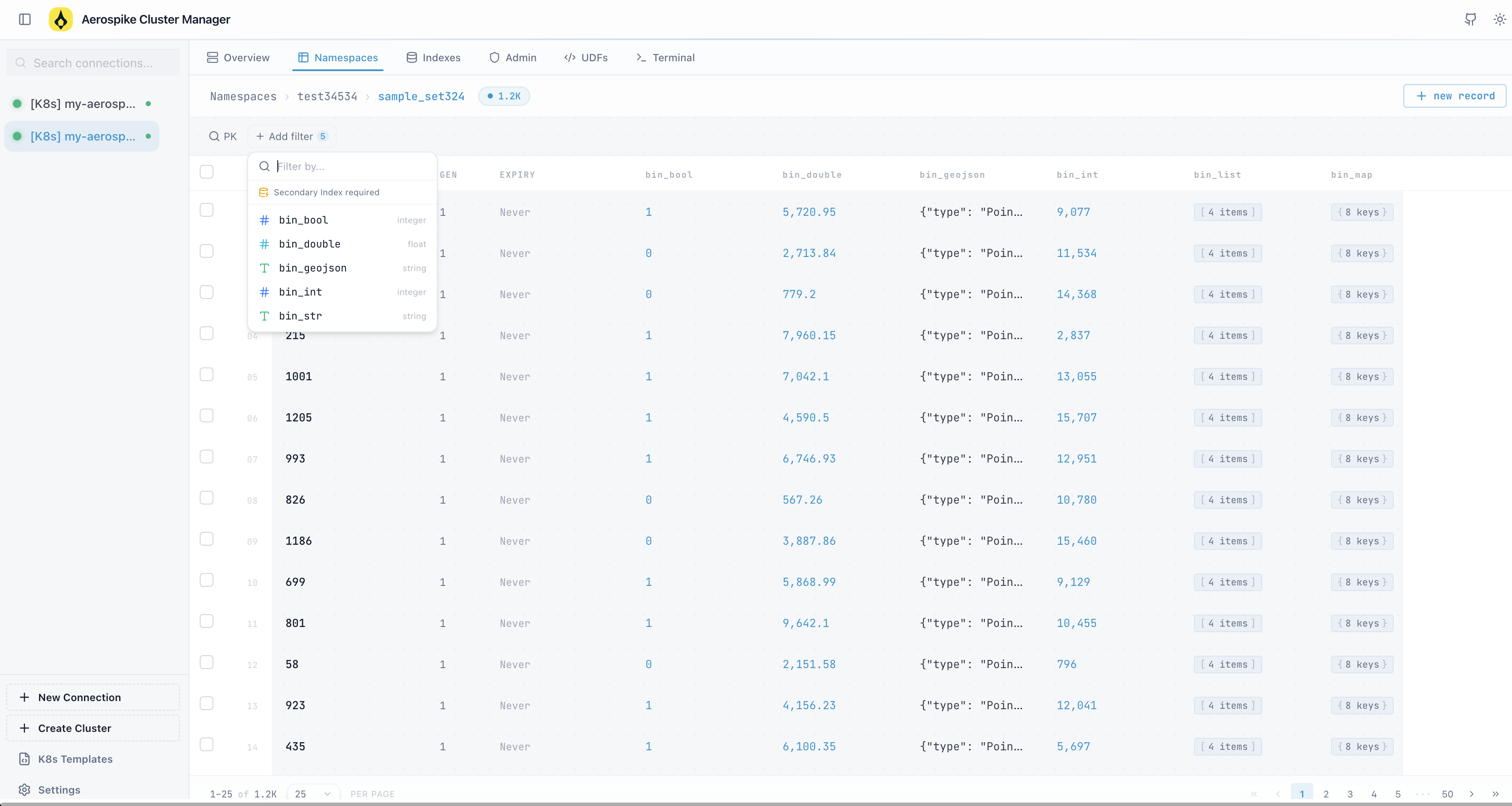 Namespaces Set Browser